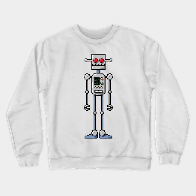 Pixel Robot 116 Crewneck Sweatshirt by Vampireslug